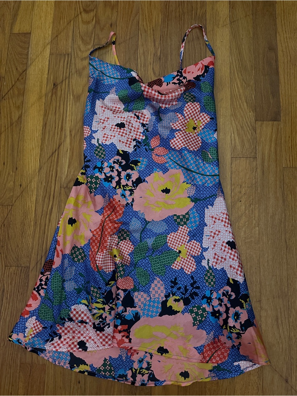 Princess Polly Greta Slip Cowl Neck Dress in Floral Multi